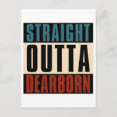 Straight Outta Dearborn Michigan MI Briefkaart (Voorkant)