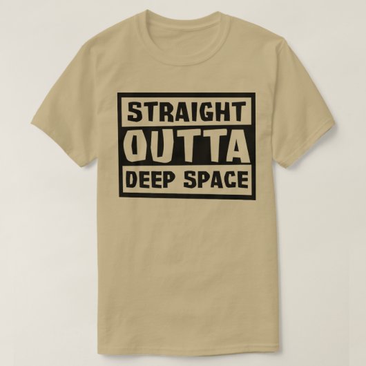 Straight Outta Deep Space Design Astronaut T-shirt (Design voorkant)