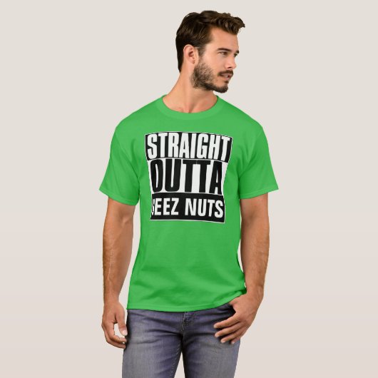 STRAIGHT OUTTA DEEZ NUTS T-SHIRT (Voorkant volledig)
