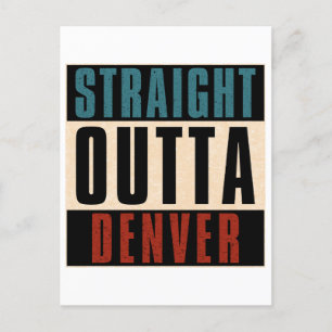 Straight Outta Denver Colorado CO USA Feestdagenkaart
