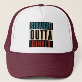Straight Outta Denver Colorado CO USA Trucker Pet