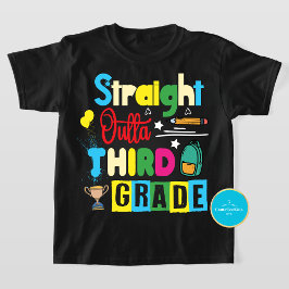 Straight Outta derde graad vierde klasser Tri-Blend Shirt