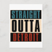 Straight Outta Detroit Michigan MI Feestdagenkaart (Voorkant)