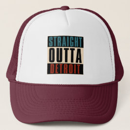 Straight Outta Detroit Michigan MI Trucker Pet