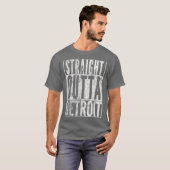 STRAIGHT OUTTA DETROIT SHIRT Michigan  Vintage (Voorkant volledig)