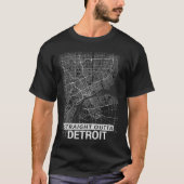 Straight Outta Detroit-stadskaart (GROTE AFDRUKKEN T-shirt (Voorkant)