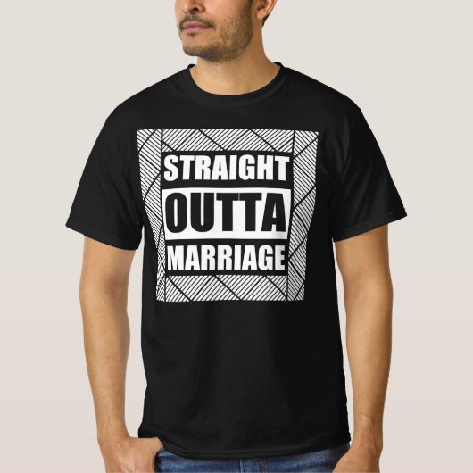 Straight Outta Divorce Party Squad Party Squad T-shirt (Voorkant)