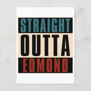 Straight Outta Edmond Oklahoma OK Briefkaart
