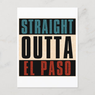Straight Outta El Paso Texas TX Verenigde Staten Briefkaart