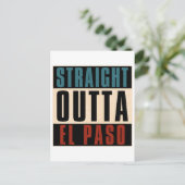 Straight Outta El Paso Texas TX Verenigde Staten Briefkaart (Staand voorkant)