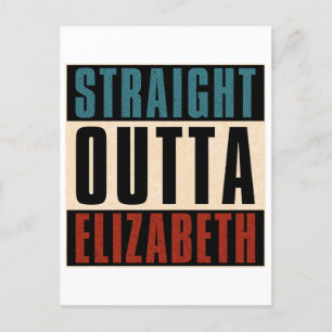 Straight Outta Elizabeth New Jersey NJ Verenigd Ko Briefkaart