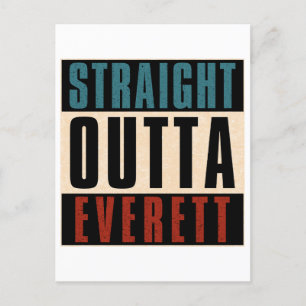 Straight Outta Everett Washington WA Verenigde Sta Briefkaart