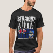 Straight Outta falkland Islands Flag T-shirt (Voorkant)