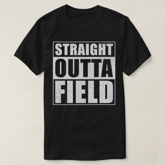 Straight Outta Field grappige Harvest Farmer T-shirt (Design voorkant)