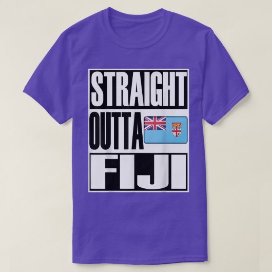 Straight Outta Fiji Gift Flag Pride T- T-shirt (Design voorkant)
