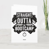 Straight Outta Fitness gym Workout  Kaart (Achterkant)