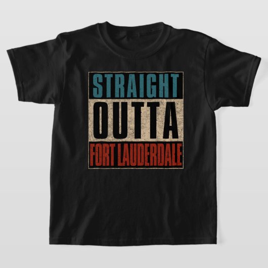 Straight Outta Fort Lauderdale Florida FL T-shirt (Laagn)