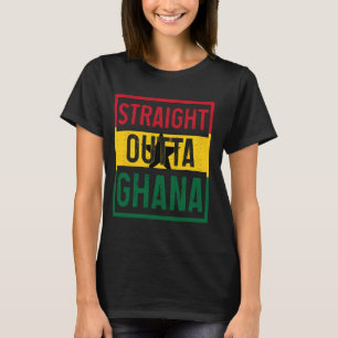 Straight Outta Ghana Ghanese Vlag Roots Pride Vint T-shirt