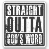 Straight Outta God's Word Sticker (Voorkant)