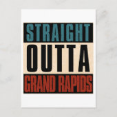 Straight Outta Grand Rapids Michigan MI Feestdagenkaart (Voorkant)