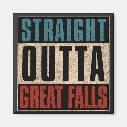 Straight Outta Great Herfsten Montana MT Magneet (Voorkant)
