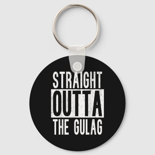 Straight Outta Gulag Squad Team Gamer War Battle R Sleutelhanger (Voorkant)