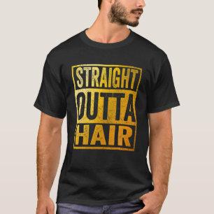 Straight Outta Hair Funny Bald jongens T-shirt