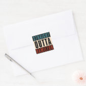 Straight Outta Hamilton Ohio OH Vierkante Sticker (Envelop)