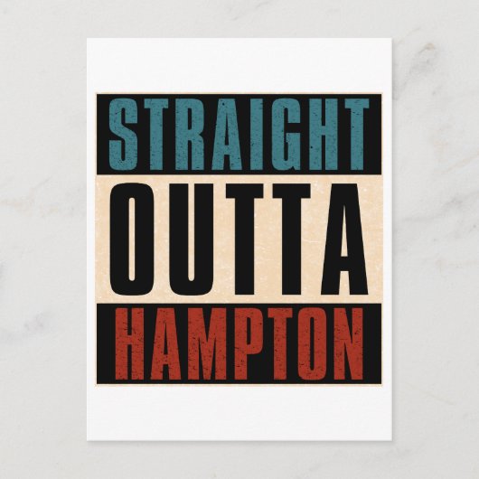 Straight Outta Hampton Virginia VA Briefkaart (Voorkant)