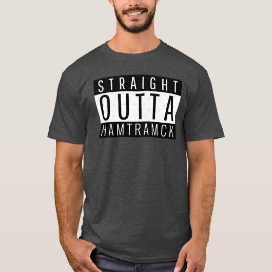 Straight Outta Hamtramck Michigan Oversized T-shirt (Voorkant)
