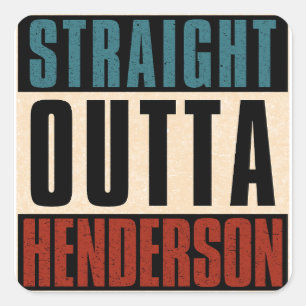 Straight Outta Henderson Nevada NV Vierkante Sticker