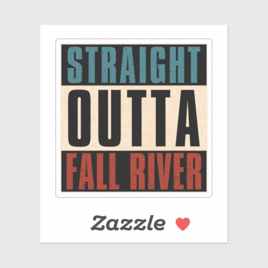 Straight Outta Herfst River Massachusetts MA Sticker (Vel)