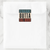Straight Outta Herfst River Massachusetts MA Vierkante Sticker (Tas)