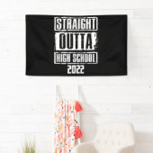 Straight Outta High School 2022 Afstuderen Spandoek (Insitu)