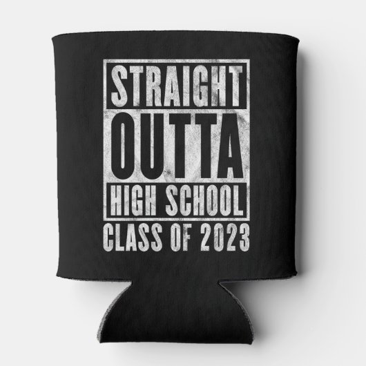 Straight Outta High School 2023 Verdrukte Versie Blikjeskoeler (Achterkant)