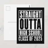 Straight Outta High School 2025 (noodlijdend) Briefkaart (Voorkant / Achterkant)