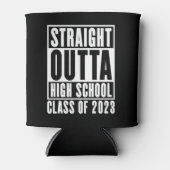 Straight Outta High School Class of 2023 Blikjeskoeler (Voorkant)