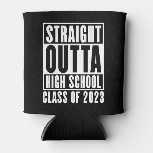 Straight Outta High School Class of 2023 Blikjeskoeler (Voorkant)
