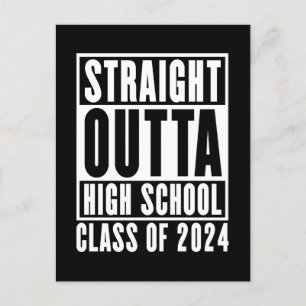 Straight Outta High School Class of 2024 Briefkaart