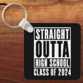 Straight Outta High School Class of 2024 Sleutelhanger (Voorkant)