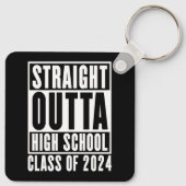 Straight Outta High School Class of 2024 Sleutelhanger (Achterkant)