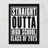 Straight Outta High School Class van 2025 Briefkaart (Voorkant)