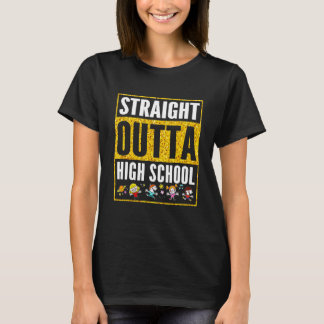 Straight Outta High School Cool Afstudeerder Heart T-shirt