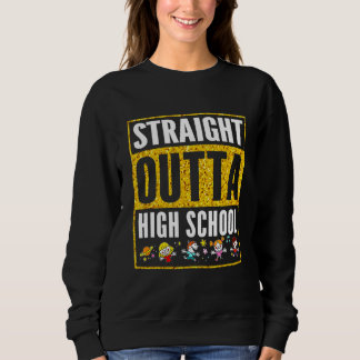 Straight Outta High School Cool Afstudeerder Heart Trui