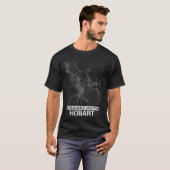 Straight Outta Hobart-stadskaart (GROTE AFDRUKKEN) T-shirt (Voorkant volledig)