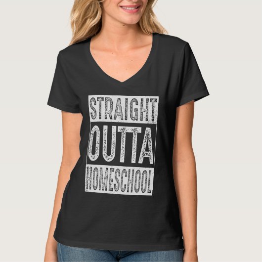 Straight Outta Homeschool   Graduation T-shirt (Voorkant)