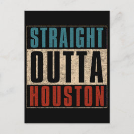 Straight Outta Houston Texas TX Verenigde Staten Briefkaart