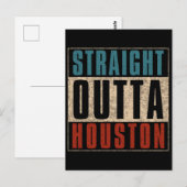 Straight Outta Houston Texas TX Verenigde Staten Briefkaart (Voorkant / Achterkant)