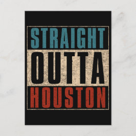 Straight Outta Houston Texas TX Verenigde Staten Briefkaart