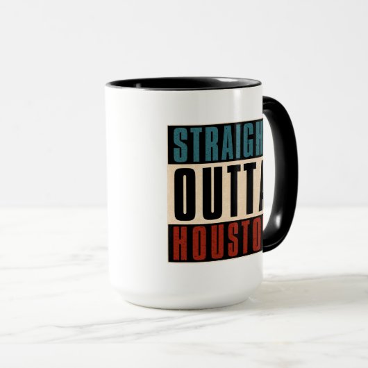 Straight Outta Houston Texas TX Verenigde Staten Mok (Voorkant rechts)